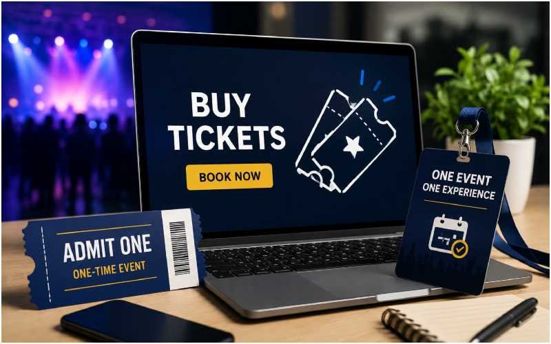 Online ticket-selling platform for a one-time event.